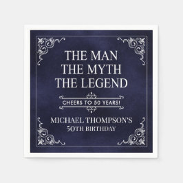 The Man The Myth The Legend 50th Birthday スタンダードカクテルナプキン