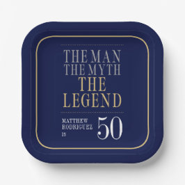 The Man The Myth The Legend 50th Birthday ペーパープレート
