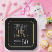 The Man The Myth The Legend 50th Birthday ペーパープレート (パーティー)