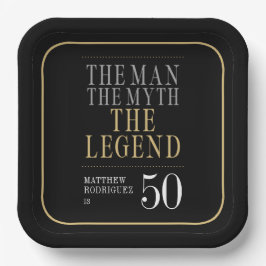 The Man The Myth The Legend 50th Birthday ペーパープレート
