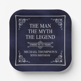 The Man The Myth The Legend 50th Birthday ペーパープレート