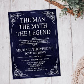 The Man The Myth The Legend 50th Birthday 招待状