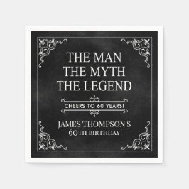 The Man The Myth The Legend 60th Birthday スタンダードカクテルナプキン