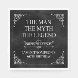 The Man The Myth The Legend 60th Birthday スタンダードランチョンナプキン