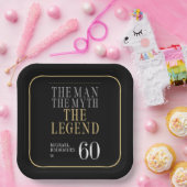 The Man The Myth The Legend 60th Birthday ペーパープレート (パーティー)