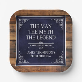 The Man The Myth The Legend 60th Birthday ペーパープレート