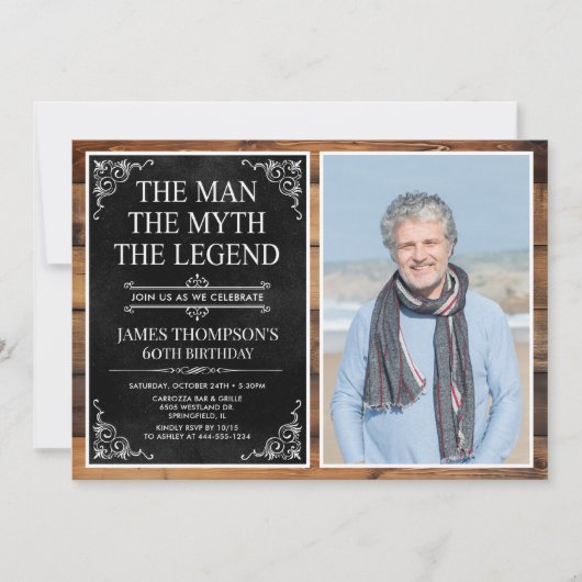 The Man The Myth The Legend 60th Birthday 招待状 (正面)