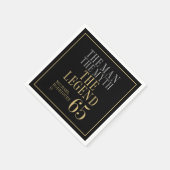 The Man The Myth The Legend 65th Birthday スタンダードカクテルナプキン (角)