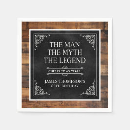 The Man The Myth The Legend 65th Birthday スタンダードカクテルナプキン