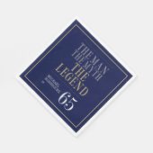 The Man The Myth The Legend 65th Birthday スタンダードランチョンナプキン (角)