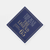 The Man The Myth The Legend 65th Birthday スタンダードランチョンナプキン (角)