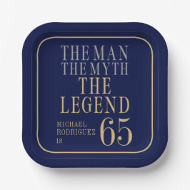 The Man The Myth The Legend 65th Birthday ペーパープレート
