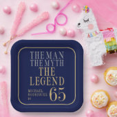 The Man The Myth The Legend 65th Birthday ペーパープレート (パーティー)