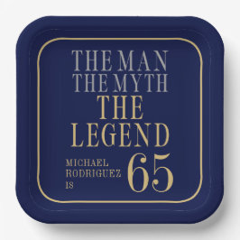 The Man The Myth The Legend 65th Birthday ペーパープレート