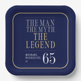 The Man The Myth The Legend 65th Birthday ペーパープレート