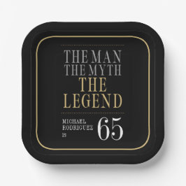 The Man The Myth The Legend 65th Birthday ペーパープレート