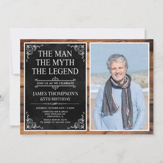 The Man The Myth The Legend 65th Birthday 招待状 (正面)