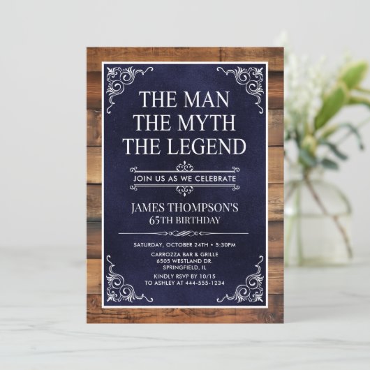 The Man The Myth The Legend 65th Birthday 招待状 (スタンド正面)