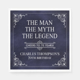 The Man The Myth The Legend 70th Birthday スタンダードランチョンナプキン
