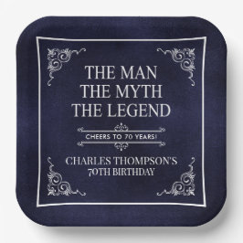 The Man The Myth The Legend 70th Birthday ペーパープレート