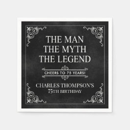 The Man The Myth The Legend 75th Birthday スタンダードカクテルナプキン