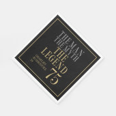 The Man The Myth The Legend 75th Birthday スタンダードランチョンナプキン (角)