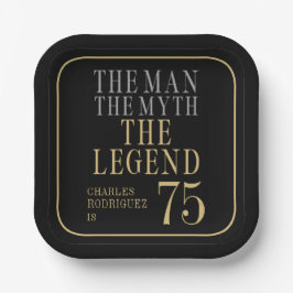 The Man The Myth The Legend 75th Birthday ペーパープレート