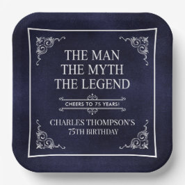 The Man The Myth The Legend 75th Birthday ペーパープレート