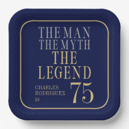 The Man The Myth The Legend 75th Birthday ペーパープレート