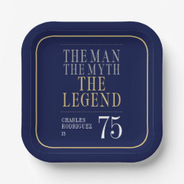 The Man The Myth The Legend 75th Birthday ペーパープレート