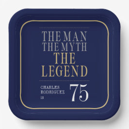 The Man The Myth The Legend 75th Birthday ペーパープレート