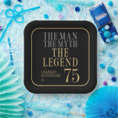 The Man The Myth The Legend 75th Birthday ペーパープレート (パーティー)