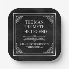 The Man The Myth The Legend 75th Birthday ペーパープレート