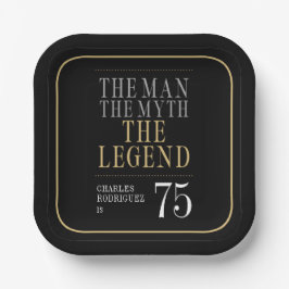 The Man The Myth The Legend 75th Birthday ペーパープレート