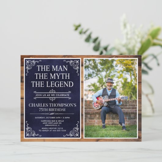 The Man The Myth The Legend 75th Birthday 招待状 (スタンド正面)