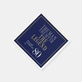 The Man The Myth The Legend 80th Birthday スタンダードカクテルナプキン (角)