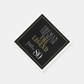 The Man The Myth The Legend 80th Birthday スタンダードカクテルナプキン (角)