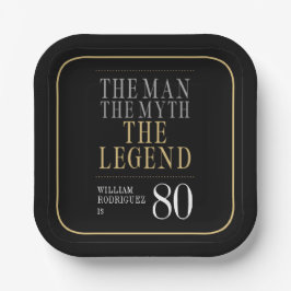 The Man The Myth The Legend 80th Birthday ペーパープレート