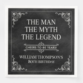 The Man The Myth The Legend 80th Birthday Black 