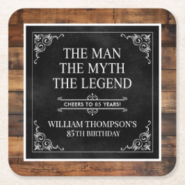 The Man The Myth The Legend 85th Birthday スクエアペーパーコースター
