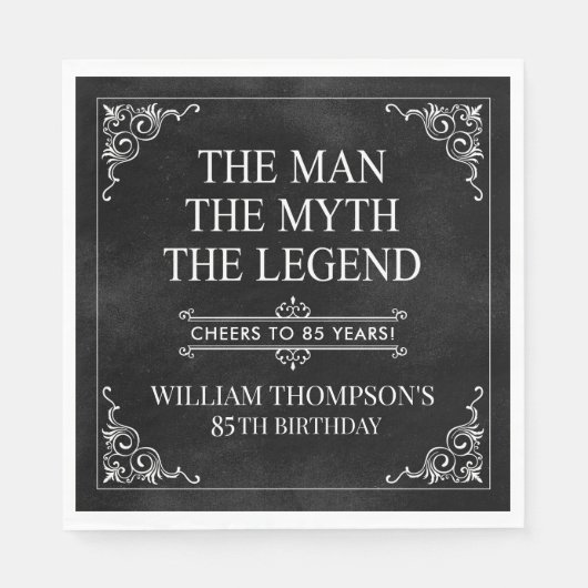 The Man The Myth The Legend 85th Birthday スタンダードランチョンナプキン (正面)