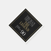 The Man The Myth The Legend 90th Birthday スタンダードカクテルナプキン (角)