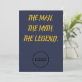 The Man The Myth The Legend Navy Blue Gold Script シーズンカード (スタンド正面)
