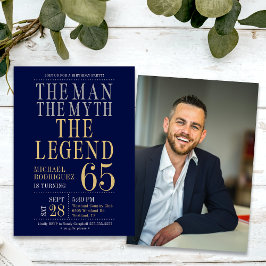 The Man The Myth The Legend Photo 65th Birthday  招待状