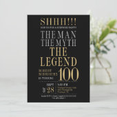 The Man The Myth The Legend Surprise 100 Birthday 招待状 (スタンド正面)