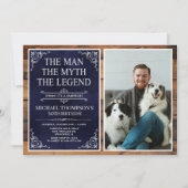 The Man The Myth The Legend Surprise 50th Birthday 招待状 (正面)