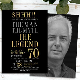 The Man The Myth The Legend Surprise 70th Birthday 招待状