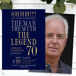 The Man The Myth The Legend Surprise 70th Birthday 招待状