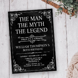 The Man The Myth The Legend Surprise 80th Birthday 招待状