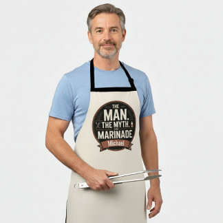 The Man The Myth The Marinade BBQ エプロン
